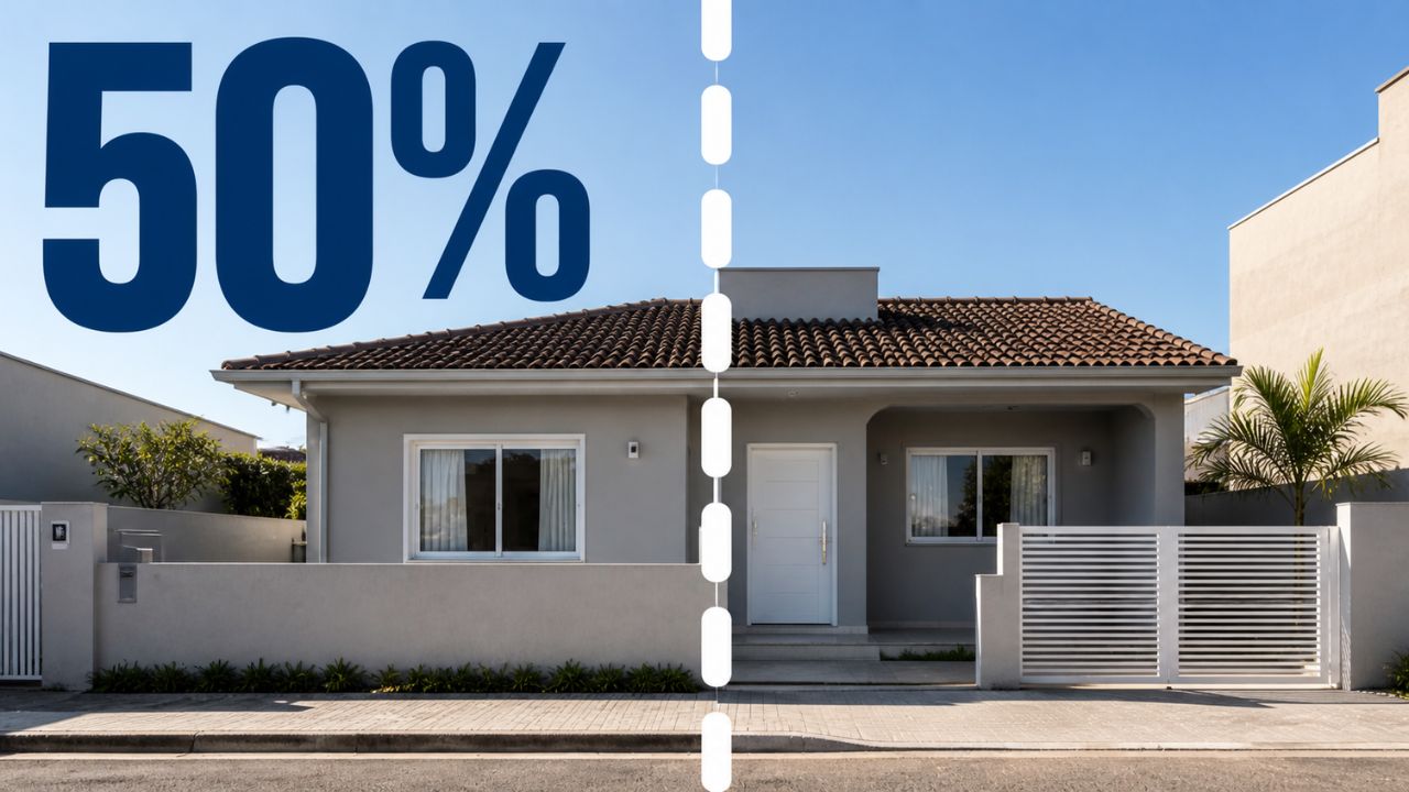 fachada casa simples de R$ 380 mil