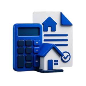 imagem 3d calculadora, imóvel, documento